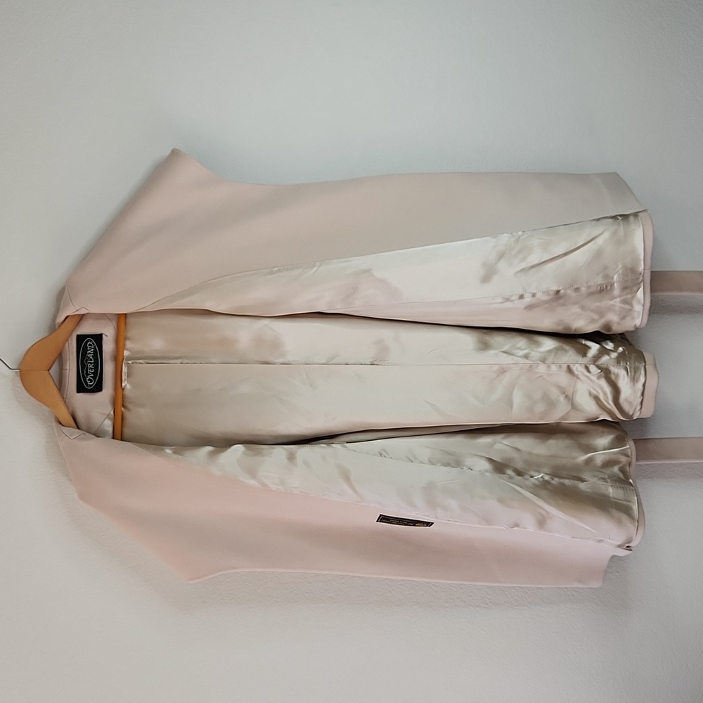 Overland Loro Piana Italian Wool Cream Vintage Winter Coat Size 6 Belted Jacket - Picture 2 of 16